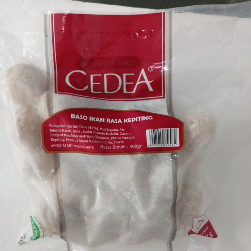 

Cedea Bakso Ikan Rasa Kepiting 500gr