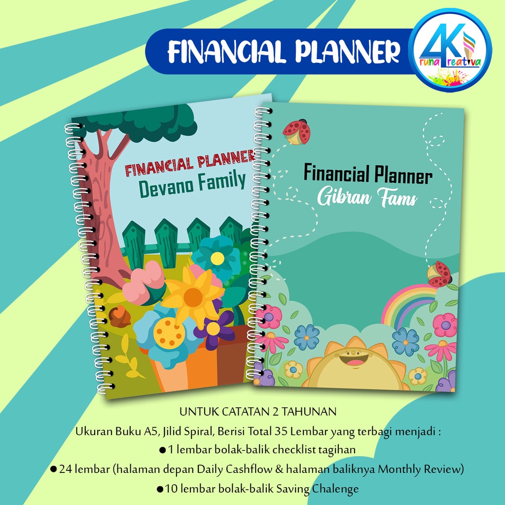 

Arunakreativa 009-010 Financial Planner Custom untuk 2 Tahunan