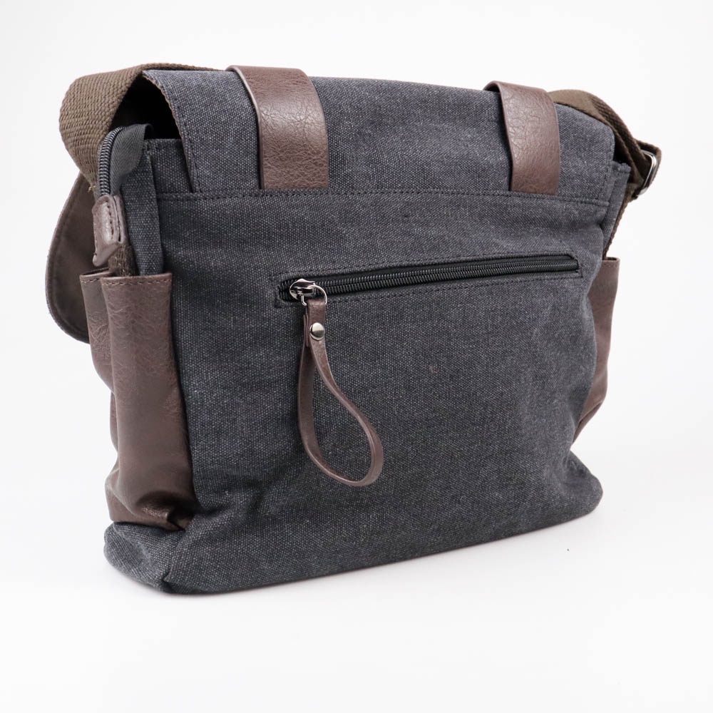 Tas Selempang Pria Korean Canvas Messenger Bag untuk Travelling Kerja Laptop