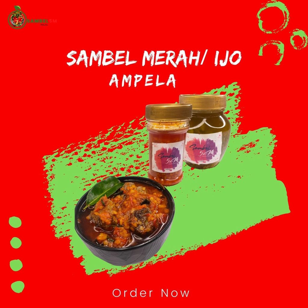 

SAMBEL 5M SAMBEL MERAH SAMBEL IJO AMPELA UKURAN 200ML #TAKTERLUPAKAN MANTEP