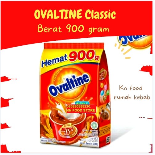 

Promo 12 bag 1 Dus Ovaltine Classic Pouch 900 Gr Terlaris INSTAN SAMEDAY