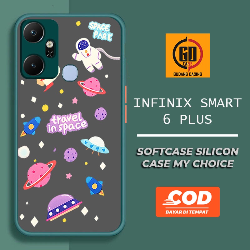 Case Hp INFINIX SMART 6 PLUS Case Mychoice Gudang Casing [STIKER GALAXY] Casing Hp Aesthetic Kesing 