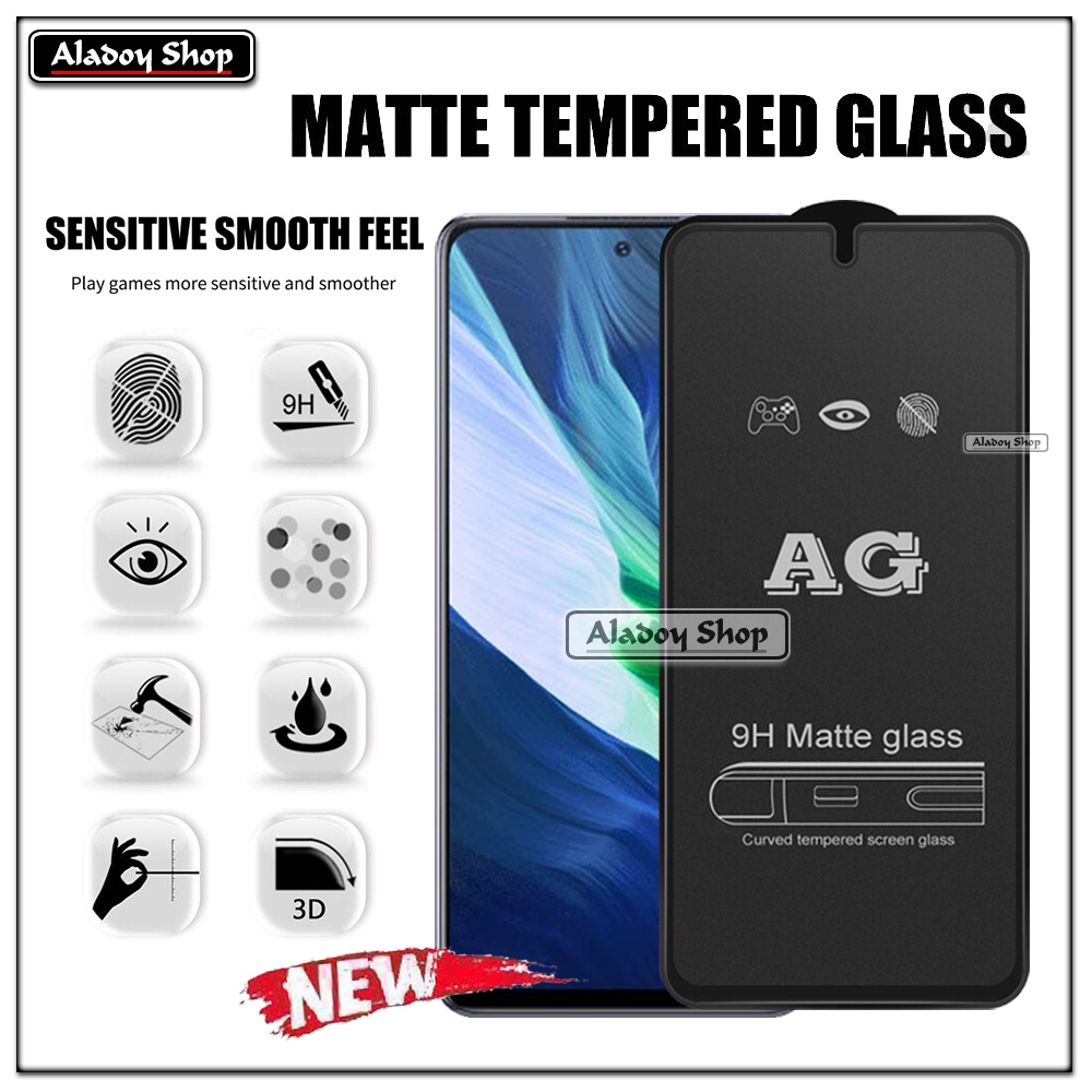 Paket 3IN1 Tempered Glass Layar Matte Anti Glare Infinix Note 10 Free Tempered Glass Camera dan Skin Carbon