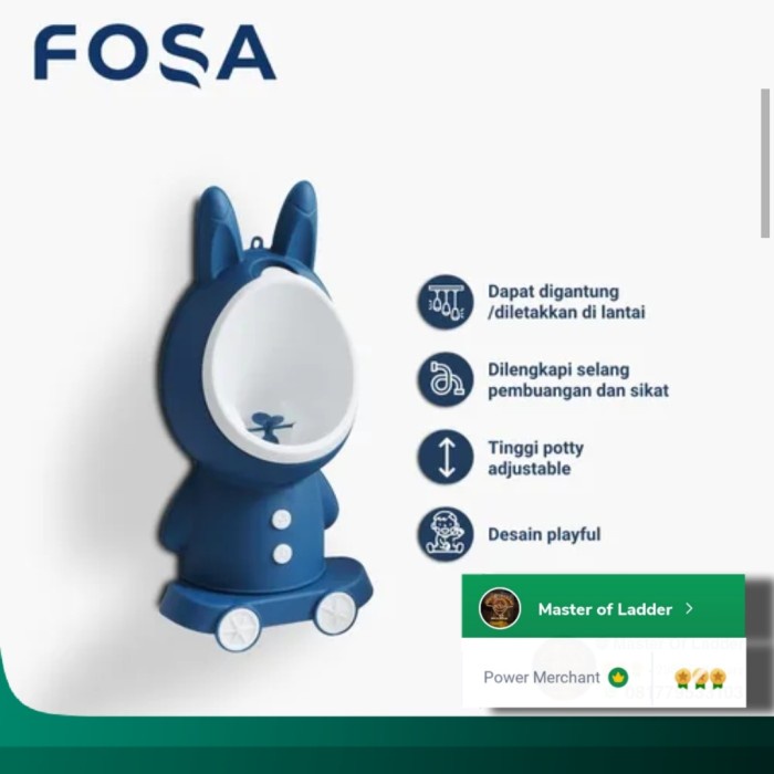 tempat Urinoir anak Dilengkapi selang dan sikap untuk Boys