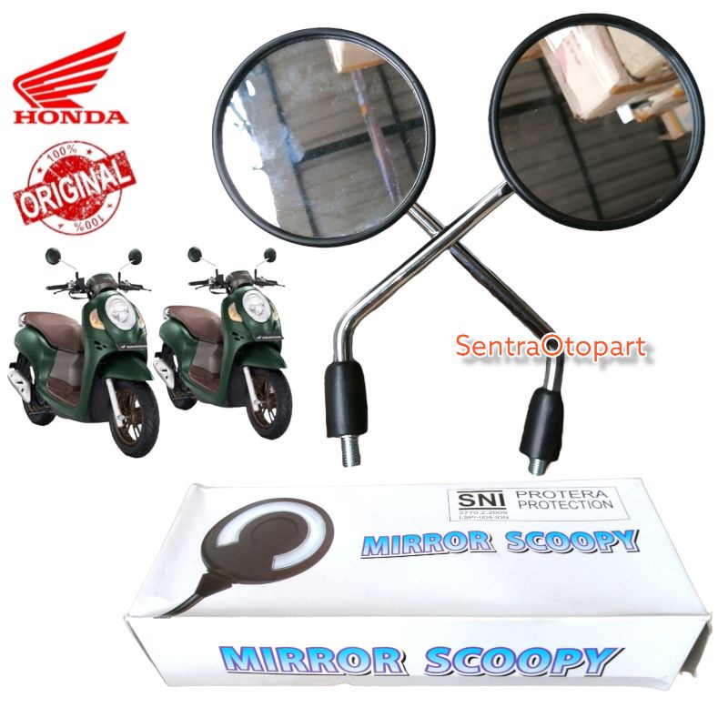 Kaca spion scoopy 2021 k2f hijau doff dop original