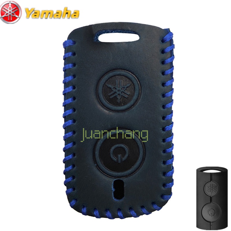 Hot Sale Sarung Cover Kunci Kulit Motor Case Untuk Yamaha Fazzio Nmax155 2020 2021 AEROX JAUNS XMAX300 Sniper 2021kunci Remote leather Case Cover Holder Gantungan Kunci