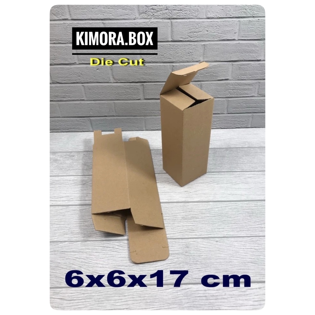 

Kardus karton Uk. 6x6x17 cm.........Die Cut Kotak Botol