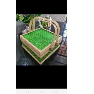 

7.7 STOK READY rantang bambu/ keranjang bambu/ hampers 25x25cm