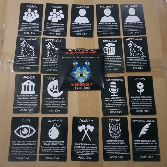 Kartu Permainan Kartu Werewolf Premium Basic