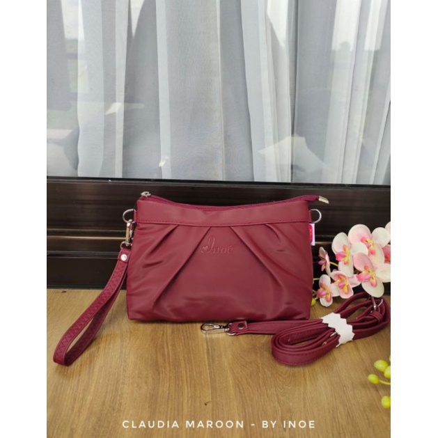 TAS SELEMPANG CLAUDIA BY INOE BAHAN CHOCOLY ANTI AIR WATERPROOF