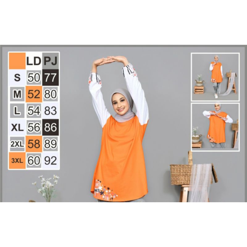 Kaos Gamis Akhwat PKS Baru dengan Logo Baru PKS Oreny/Oranye