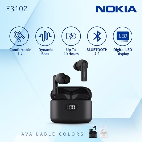 Nokia Essential True Wireless Earphone TWS E3102 Headset Bluetooth Earphones E 3102 Original