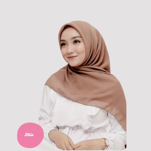[ COD ] New 60+ Warna Daily Hijab Bella Square | Hijab Segi Empat Double Hycount | Hijab Segi Empat Bella Square-MILO