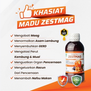 MADU ZESTMAG - PAKAR MAAG, GERD &amp; ASAM LAMBUNG SEDANG