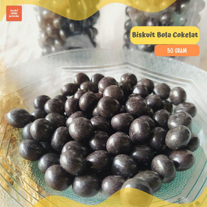 

Biskuit Bola Cokelat 50gram | Serba Serbi Jajanan | Cemilan Manis