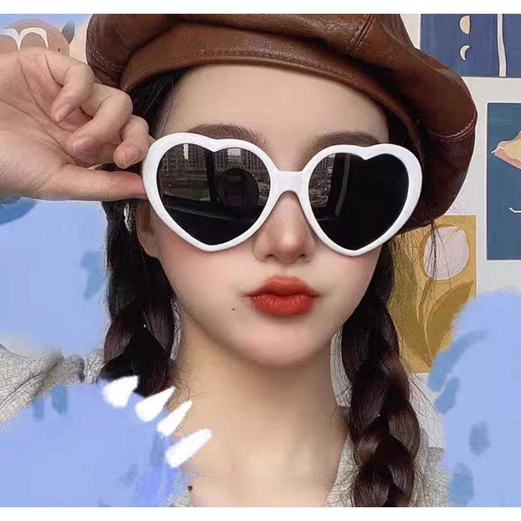 GO! KC966 Kacamata Hitam Wanita Kaca Mata Love Wanita Fashion Korean Style Korea Cute Murah Warna Warni