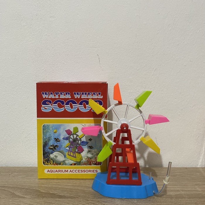 Hiasan Mainan Aksesoris Aquarium Aquascape Water Wheel Kincir Scoop MAINAN HIAS AQUARIUM