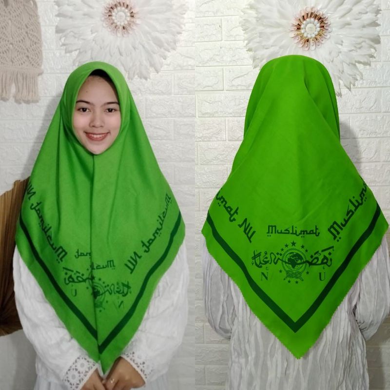 Hijab Muslimat NU Terlaris Hijab Voal Segi Empat Motif Muslimat NU