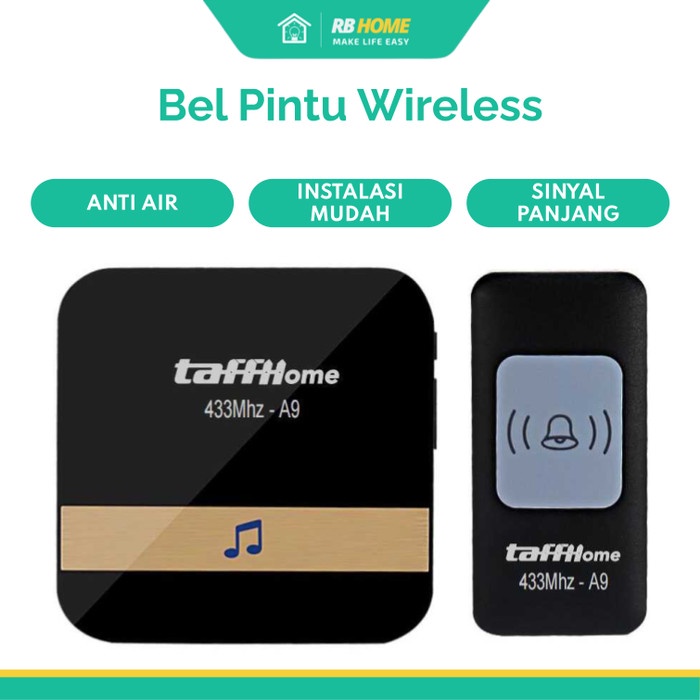 Bel Pintu Rumah Wireless Tanpa Kabel Waterproof Bel Rumah Wireless Bel Pintu Doorbell Door Bell Wate
