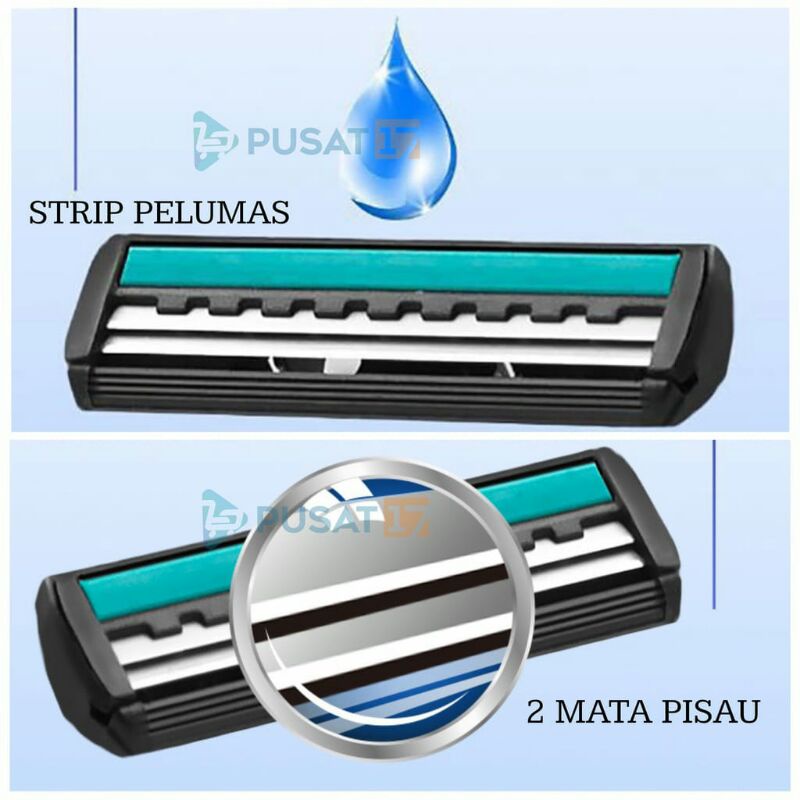 Gillette ALAT CUKUR KUMIS / ALAT CUKUR JENGGOT 2 MATA PISAU / PISAU CUKUR KUMIS / PENCUKUR KUMIS BIR