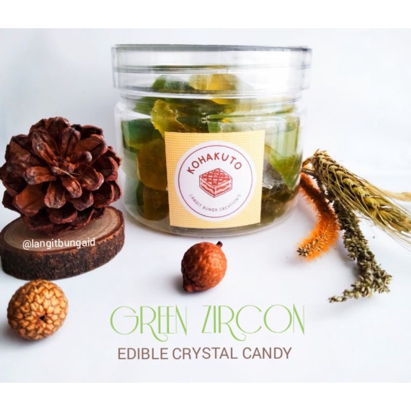 KOHAKUTO | GREEN ZIRCON | EDIBLE CRYSTAL CANDY | PINEAPPLE - KIWI