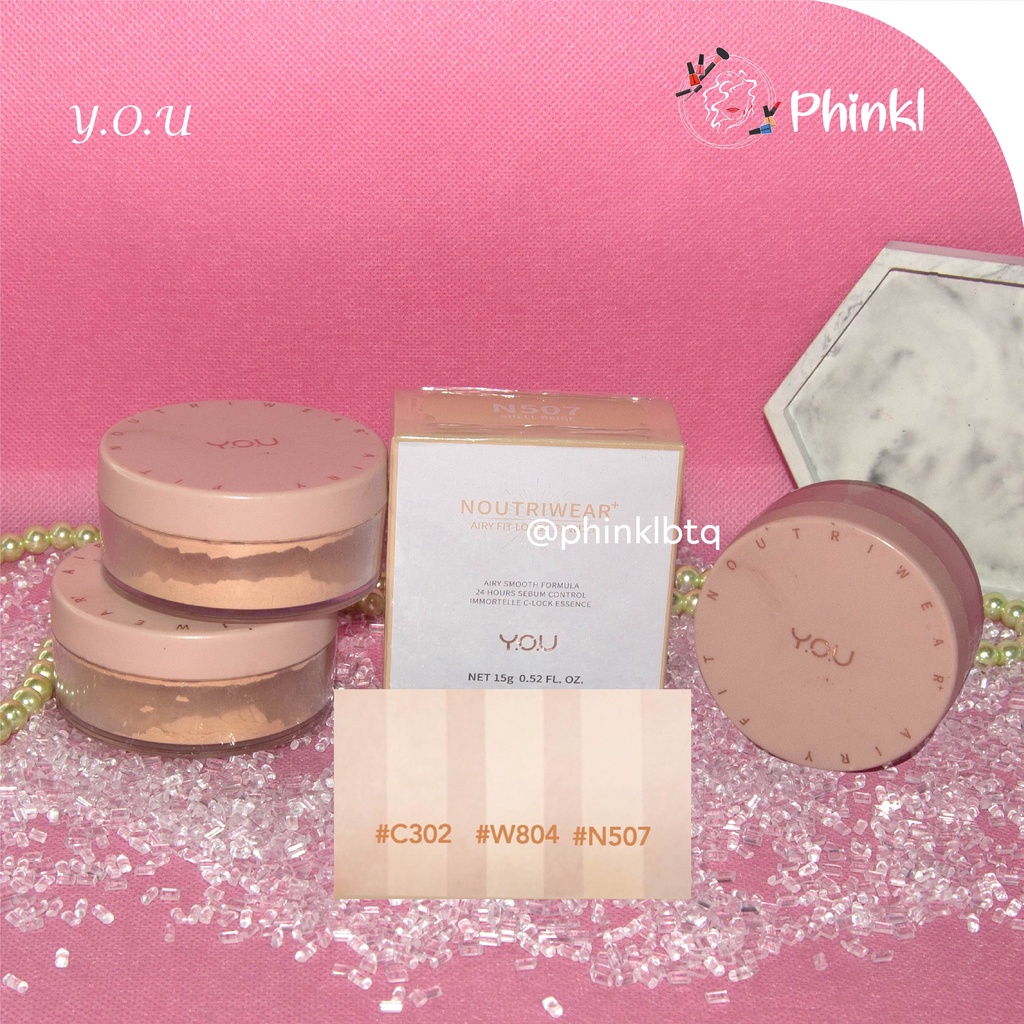 `ღ´ PHINKL `ღ´ Y.O.U nutriwear loose powder bedak tabur airy fit anti minyak face