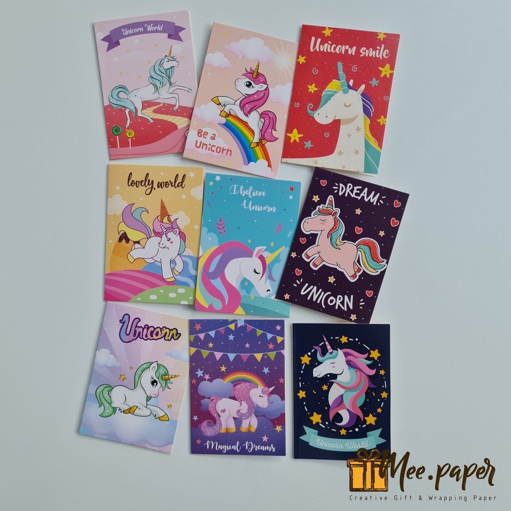 

Kartu Ucapan + Amplop Besar Sansan Wawa, Unicorn, Gift Card / Greeting Card