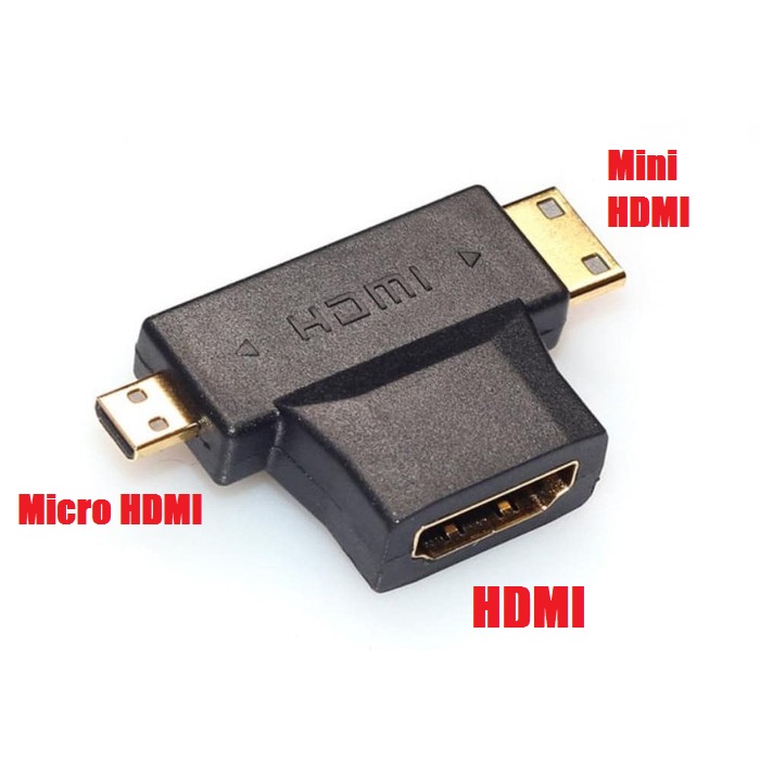 GENDER HDMI 3 IN 1 HDMI FEMALE + MINI HDMI + MICRO HDMI