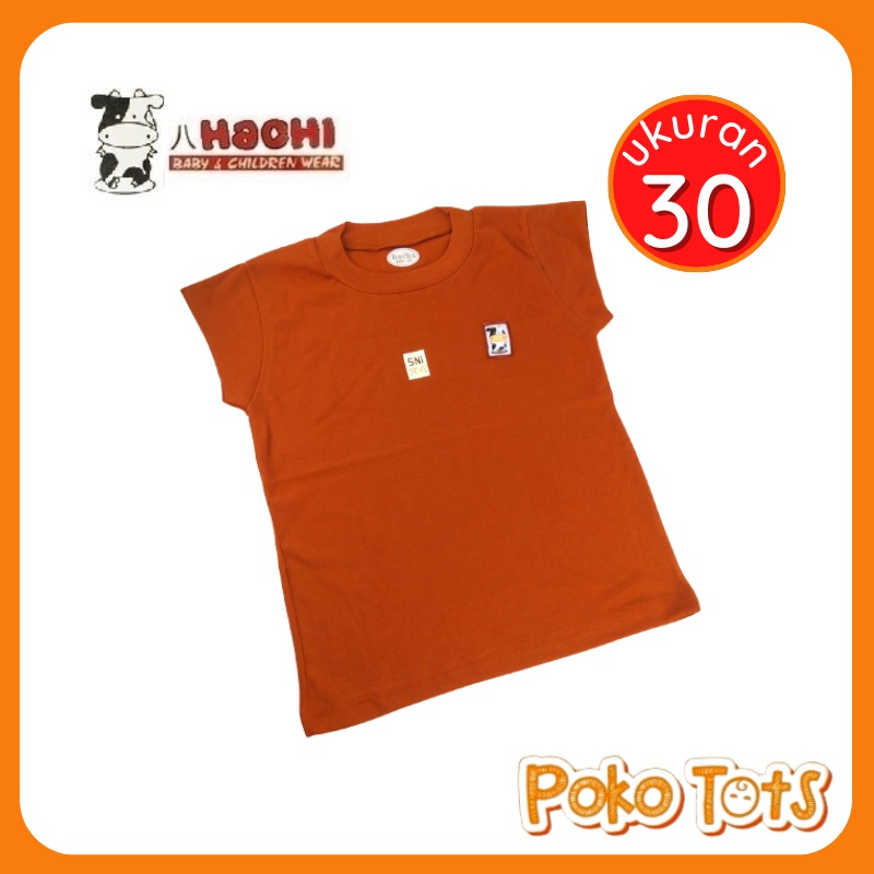 Hachi Kaos Oblong Size 30 Warna Bold Tangan Pendek Bayi dan Anak Warna Polos Warna-Warni