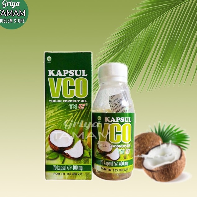 

Kapsul Minyak Kelapa murni VCO Virgin Coconut Oil Asli TN57 70 k