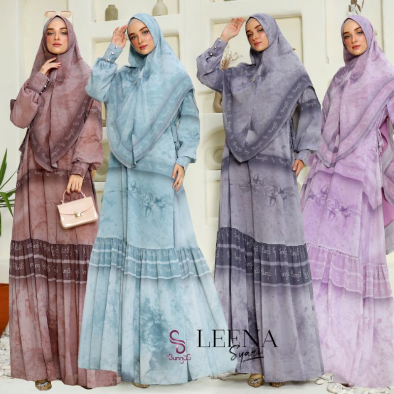 Leena  set syari bungas fashion