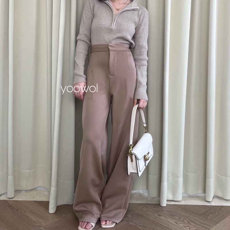 Amara Pants/Celana Basic Highwaist/Kulot Highwaist