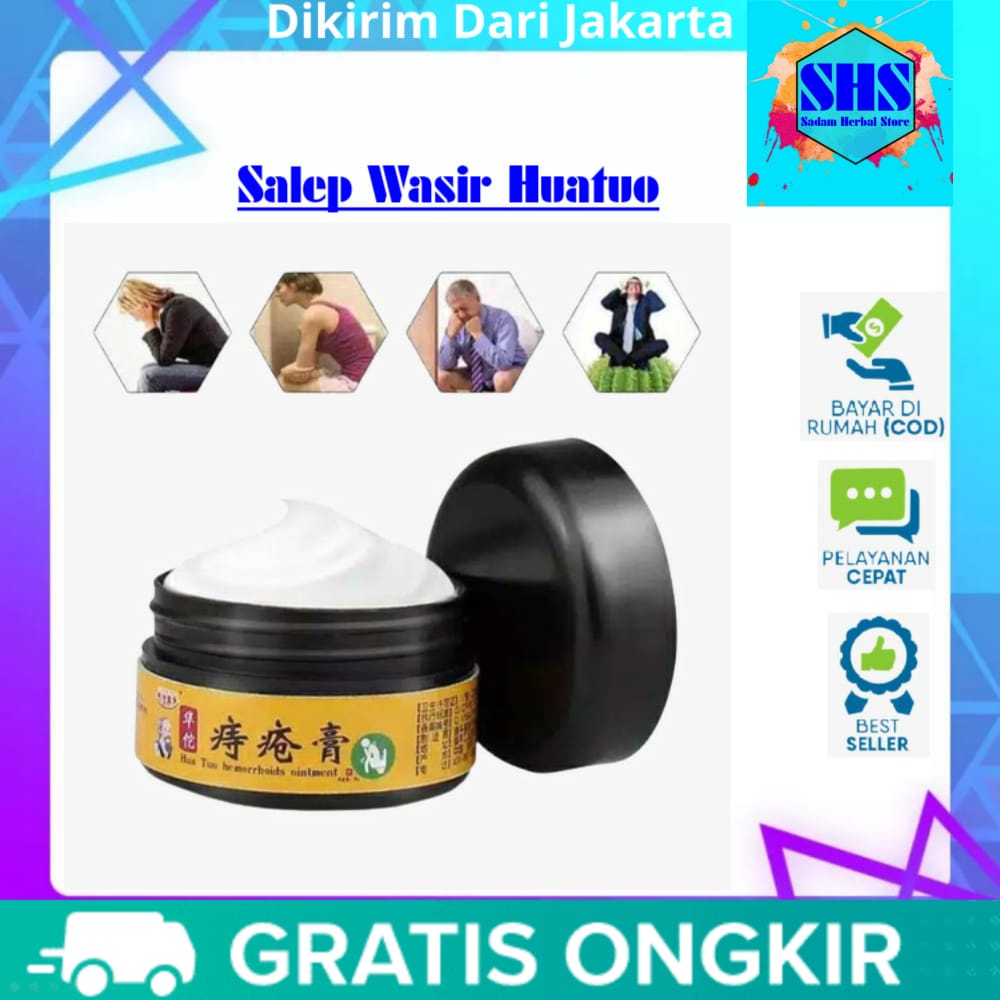 VIRAL HUA TUO Obat Wasir Oles Original - Saleb Herbal Wasir Kempes Tanpa Operasi - Salep Wasir Palin