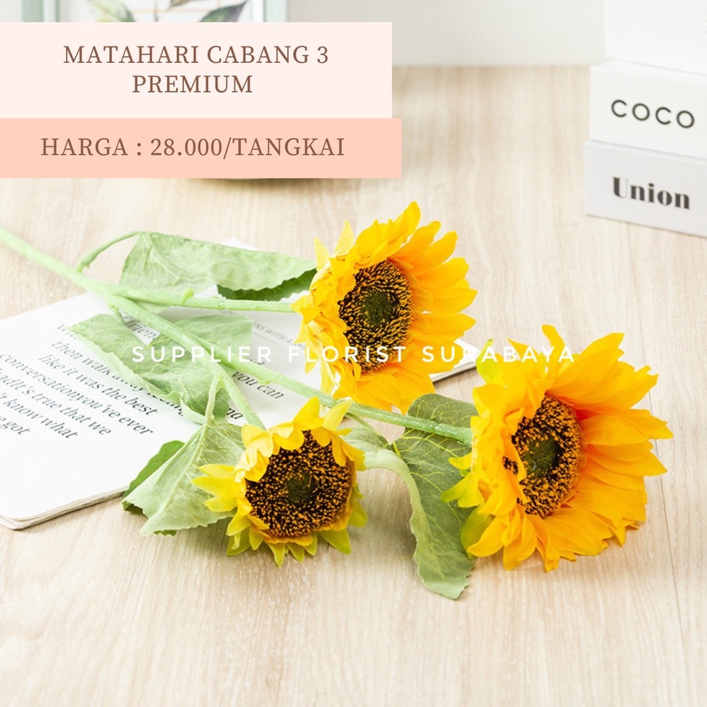 BUNGA PALSU MATAHARI SUNFLOWER ARTIFICIAL FLOWER BUNGA MAINAN