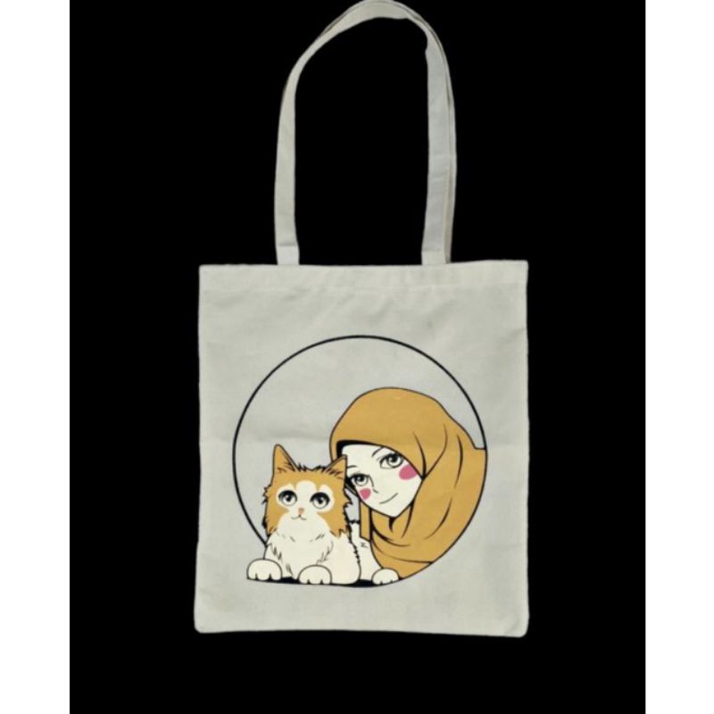 Arifirn Tas Tote Cat NK - Tote Bag Wanita dan Pria Murah