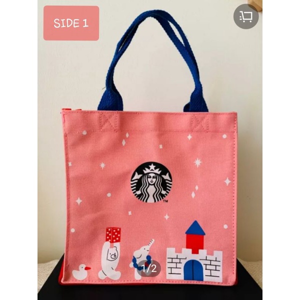 Starbucks Nutcracker and Friends Bag; Premium Canvas Bag Yoshinoya; Tote Bag Chatime x Minions, Toki
