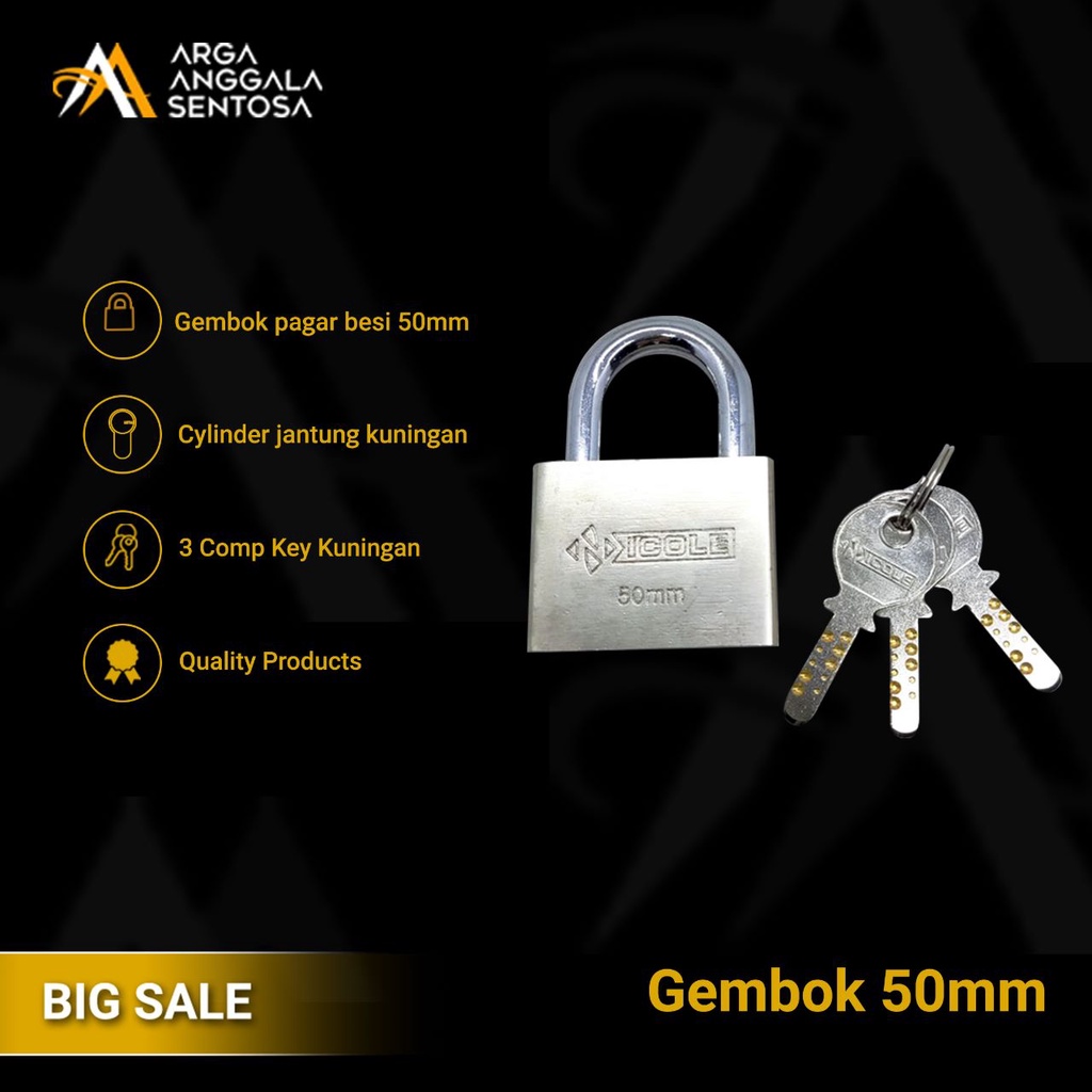 Gembok Pintu Rumah Besi / Gembok Pagar / Padlock