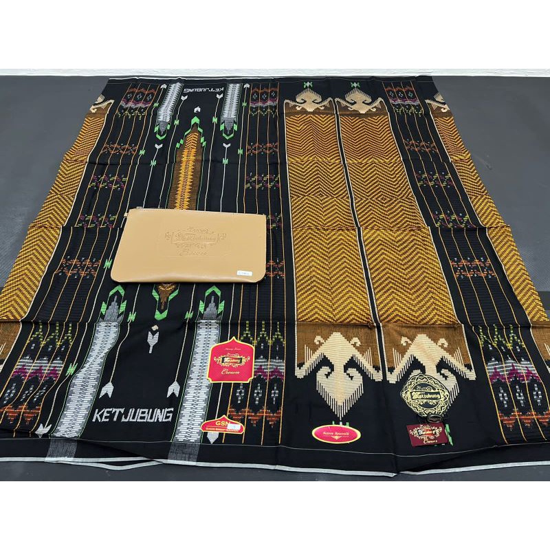 SARUNG KETJUBUNG GSN GSC FULL SUTRA SONGKET JAHIT TENGAH MEWAH MURAH COD