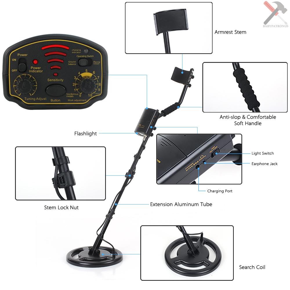 Smart SENSOR Professional Underground Metal Detector Ringan Sensitivitas Tinggi Detektor Nugget Tanah Penggali Emas Pemburu Harta Karun Dengan Sensitivitas Yang Dapat Disesuaikan 100-240V