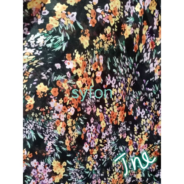 kain sifon motif bunga