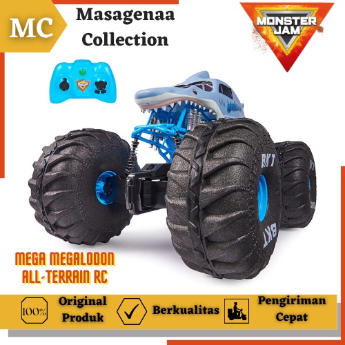 Mainan Mobil Mobilan Monster Jam Truck Trucks Truk Remot Remote Control Kontrol RC Mega Megalodon Al
