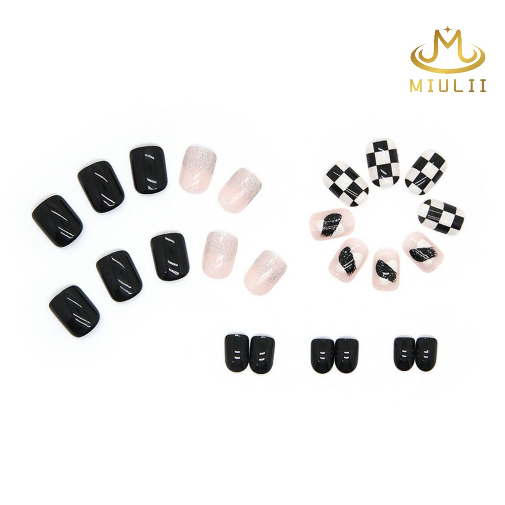 MIULII / KUKU PALSU A0654 / 24PCS / 3D / NAIL ART / CUTE / FREE LEM JELLY / KUTEK