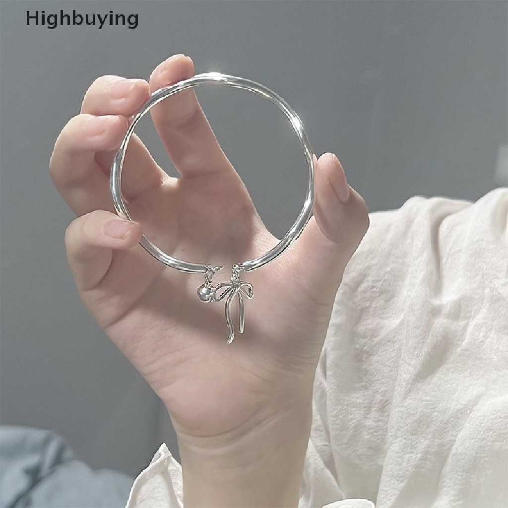 Hbid Fashion Ikatan Simpul Bell Perak Manset Gelang Warna Silver Liontin Gelang Untuk Wanita Pembukaan Yang Dapat Disesuaikan Bangle Pesona Fashion Pesta Perhiasan Glory