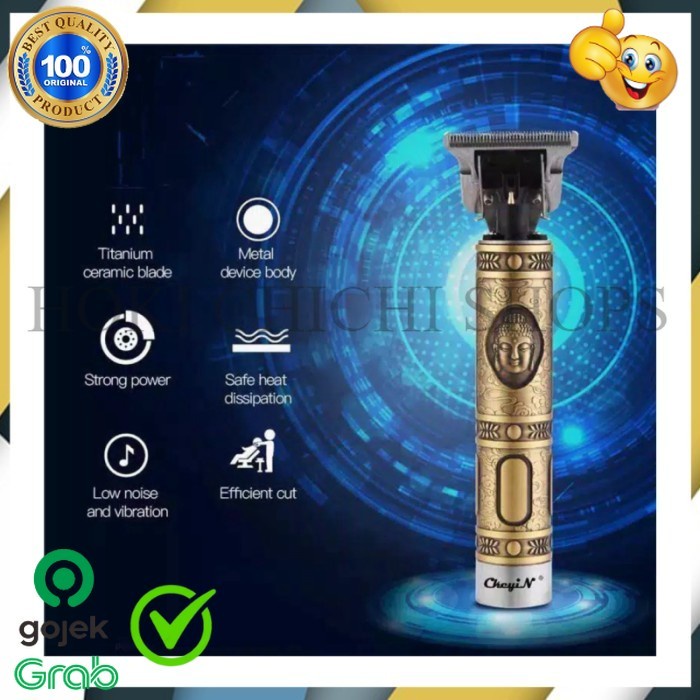 Alat Cukur Rambut NAGA T9 VINTAGE / ALAT CUKUR MODERN + BATERAI & CHARGER ORIGINAL CC(G7D6) Alat Mes