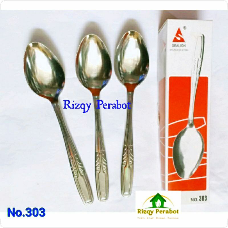 [ ⭐⭐⭐⭐⭐ ] Sendok/Garpu stainless steel lebih tebal merk SEALION model regent (12pcs/1lusin)  tebal