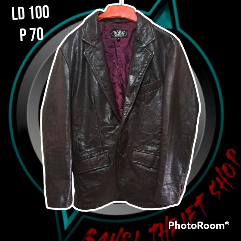 jas, blazer kulit asli second