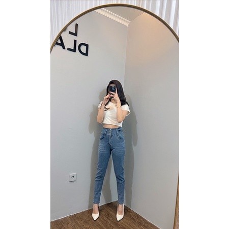 Best Quality D42 Skinny Jeans Highwaist Skinny Jeans Celana Panjang Wanita