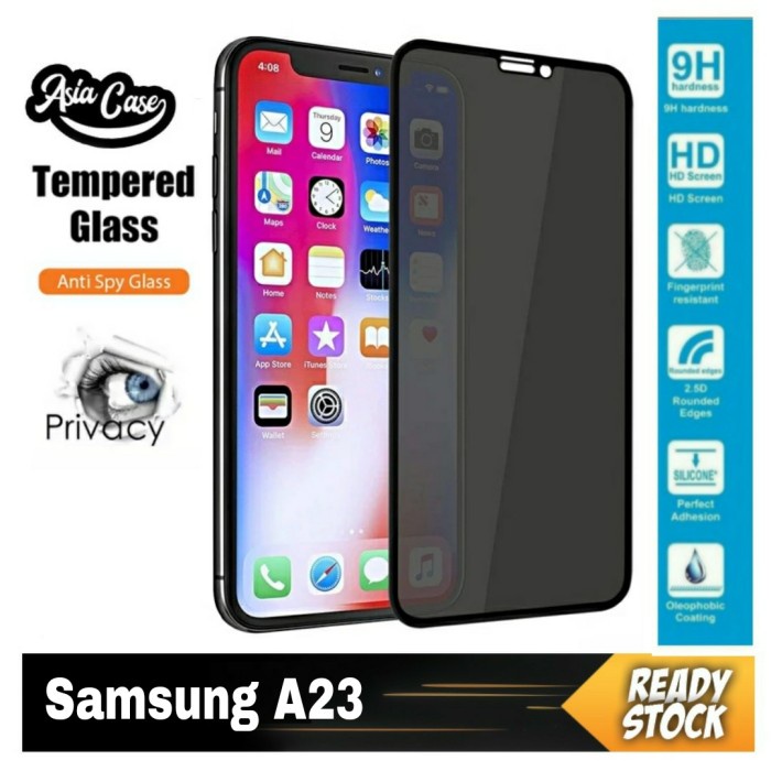 Tempered Glass Privacy Samsung A23 Anti Gores Kaca Anti Spy