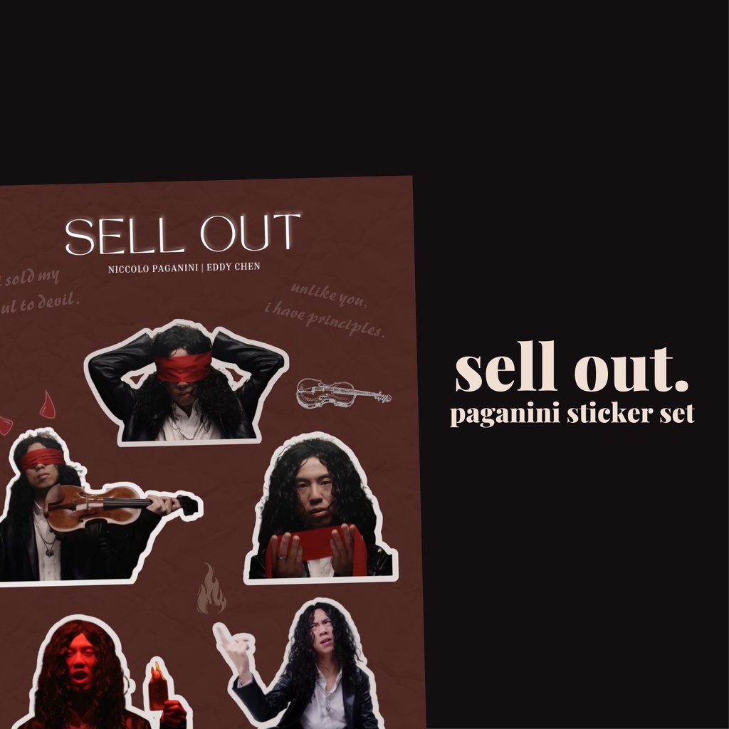 

(TWOSET VIOLIN) Paganini's Sell Out Sticker Set