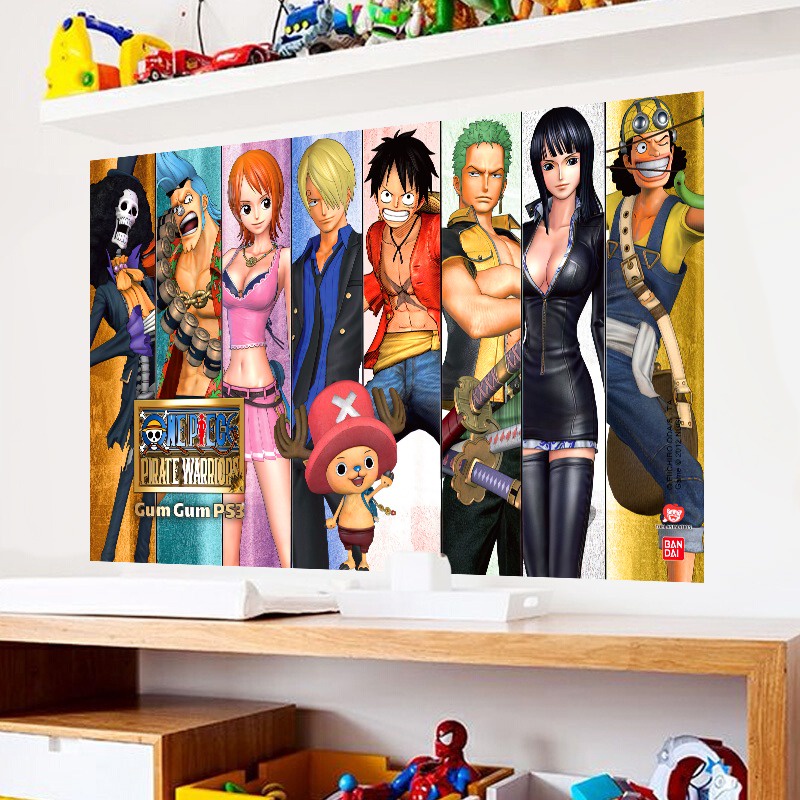 WALLSTIKER WALLSTICKER WALL STICKER STIKER DINDING ANIME ANIMASI FIGURE KARTUN ONEPIECE WALLPAPER ONE PIECE SANJI ZORO LUFFY NAMI WANTED WALSTICKER WALSTIKER PAPER TEMBOK WALLPEPER KARAKTER DEKORASI RUANG TAMU KAMAR TIDUK ANAK @banyak